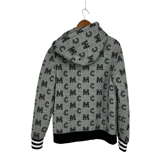 MCM Monogram Zip-up Hoodie In Grey - Picture 11 of 13
